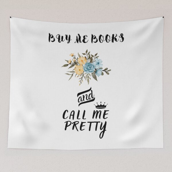 Item preview, Buy Me Books and Call me Pretty Cute with flowers designed and sold by Hohohaxi.