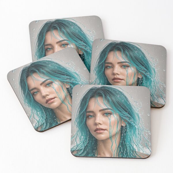 Item preview, Turquoise Water Girl - Cool Art designed and sold by joejiing.