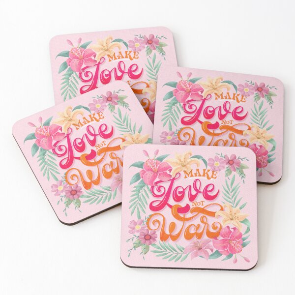 Item preview, make love not war. designed and sold by Sandra Brezina.
