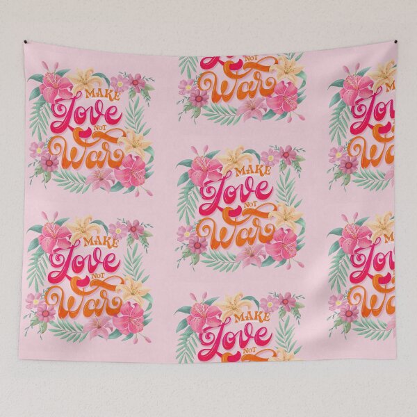 Item preview, make love not war. designed and sold by Sandra Brezina.