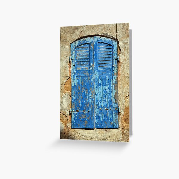 www.lizgarnett.com ... French Blue Shutters Greeting Card