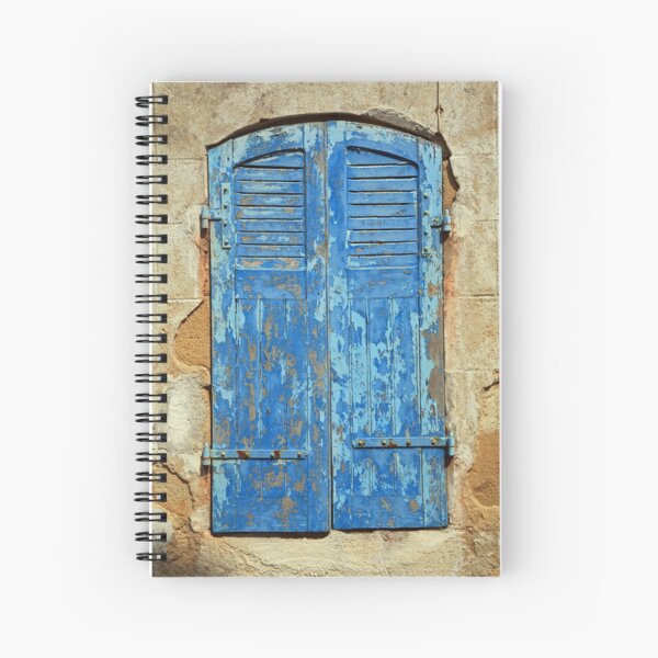 www.lizgarnett.com - French Blue Shutters Spiral Notebook