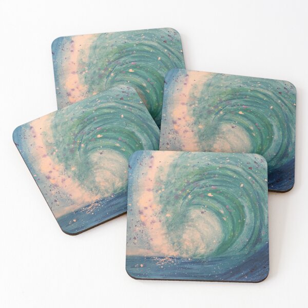 Item preview, aqua wave designed and sold by raymepastoreart.