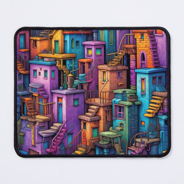 Item preview, Urban dreamscape series - houses and stairs  designed and sold by Adriano Carrideo.