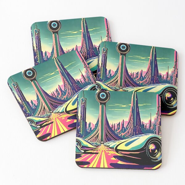 Item preview, Retro-futuristic sci-fi city designed and sold by ArthurVandelay.