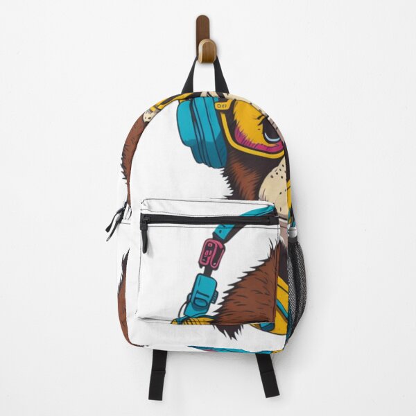 Item preview, monkey wearing headphones designed and sold by HAMDY-art.