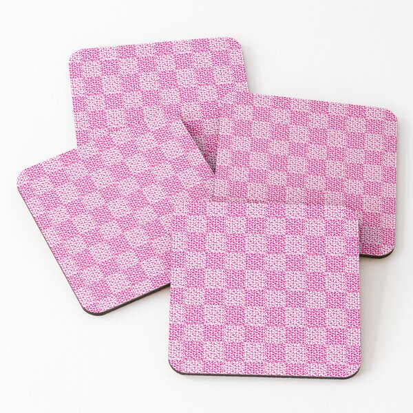 Item preview, Checkered Love in Magenta and White designed and sold by LAEC-Shop.