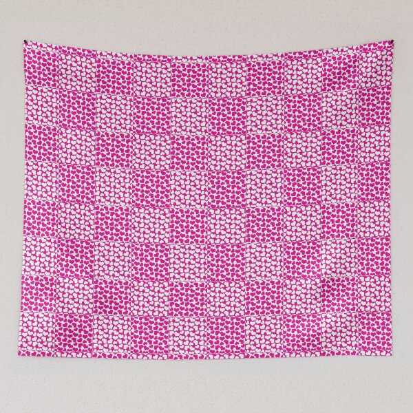 Item preview, Checkered Love in Magenta and White designed and sold by LAEC-Shop.
