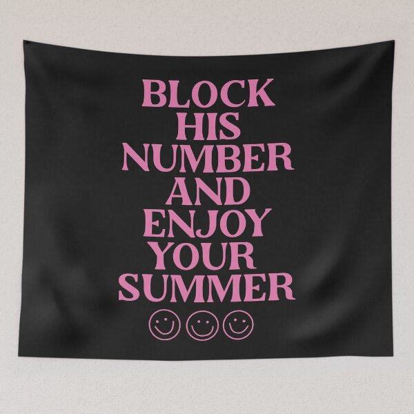 Item preview, Summer Vibes: Block His Number and Enjoy Your Summer T-Shirt designed and sold by Rebekkahsdesign.