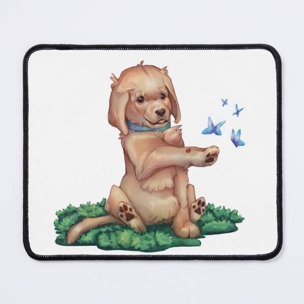 Item preview,  cute dog and butterfly designed and sold by Sithaia.