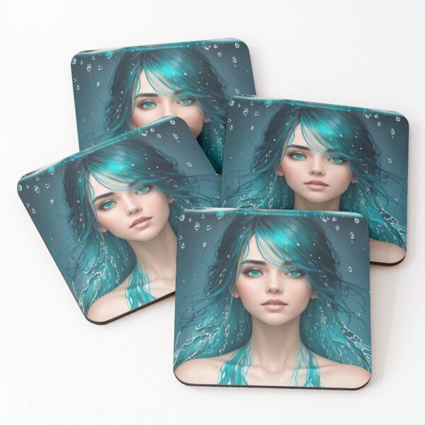 Item preview, Turquoise Water Girl - Cool Art designed and sold by joejiing.