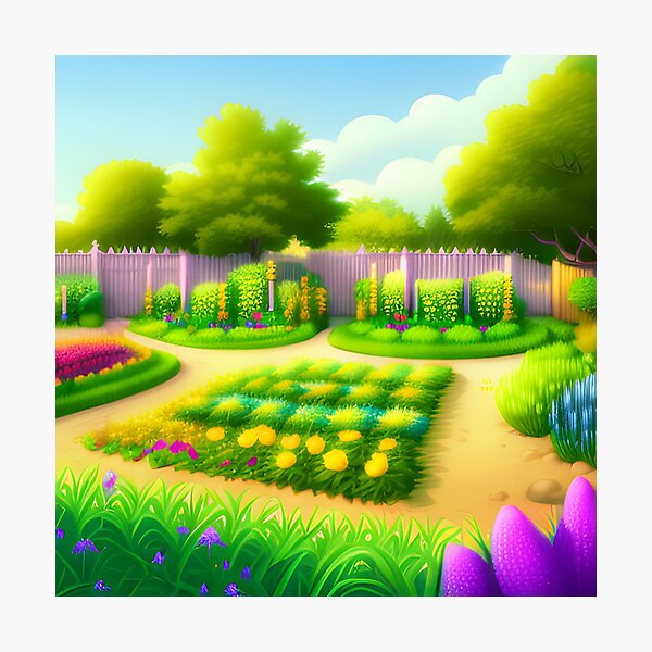 Aperçu de l'œuvre "Un jardin communautaire où les résidents cultivent des produits biologiques et partagent les ressources." créée et vendue par Adventurous Apparel.