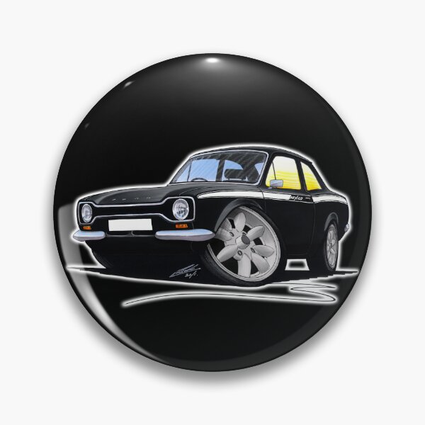 Item preview, Ford Escort (Mk1) Mexico Black designed and sold by Yeomans Cartoons.