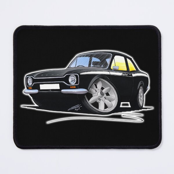 Item preview, Ford Escort (Mk1) Mexico Black designed and sold by Yeomans Cartoons.