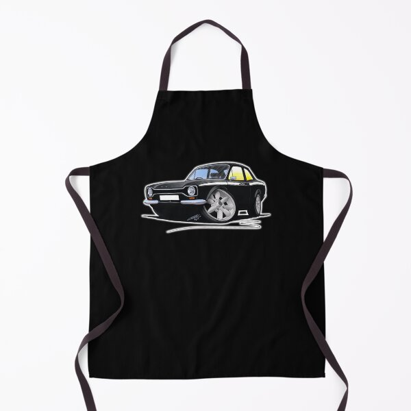 Artikelvorschau, Ford Escort (Mk1) Mexiko Schwarz entworfen und verkauft von Yeomans Cartoons.