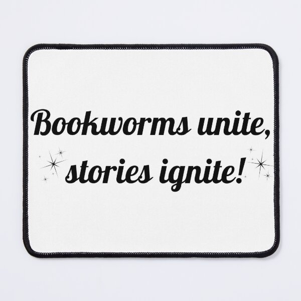 Item preview, Bookworms unite, stories ignite design designed and sold by GracefulGems.