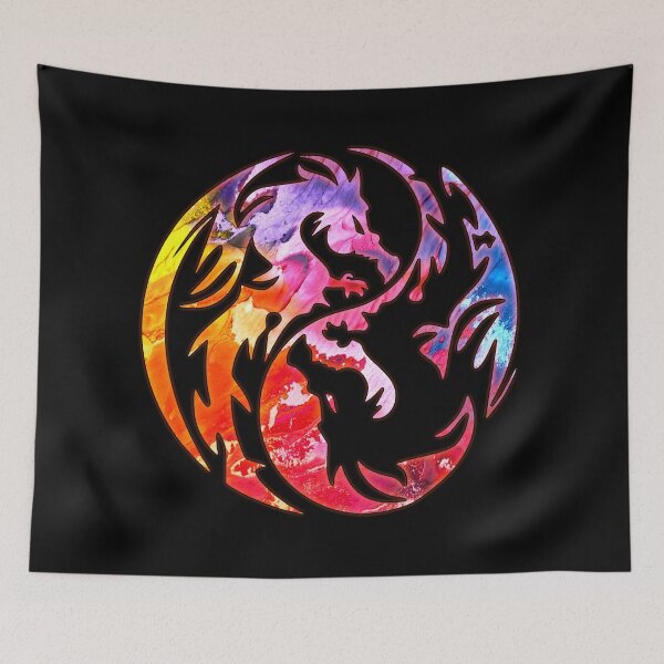 Item preview, Dragon yinyang colorful designed and sold by Arramavis.