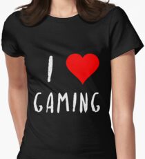 I love gaming gamer love video games gift Women's Fitted T-Shirt