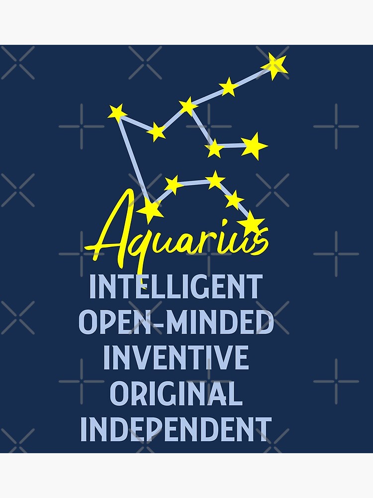 Born in January 21 to February 18 Aquarius birthday Poster