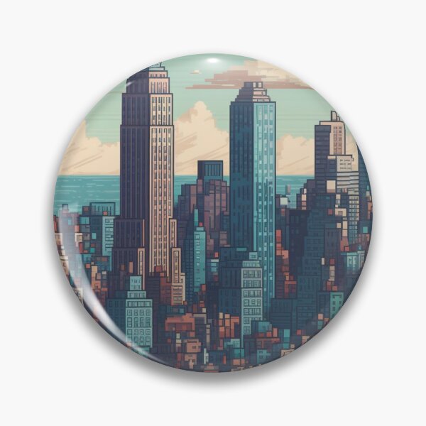 Item preview, New York in Pixel Art designed and sold by AI-G-I-.