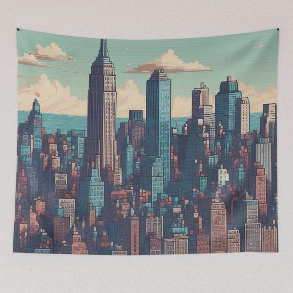 Item preview, New York in Pixel Art designed and sold by AI-G-I-.