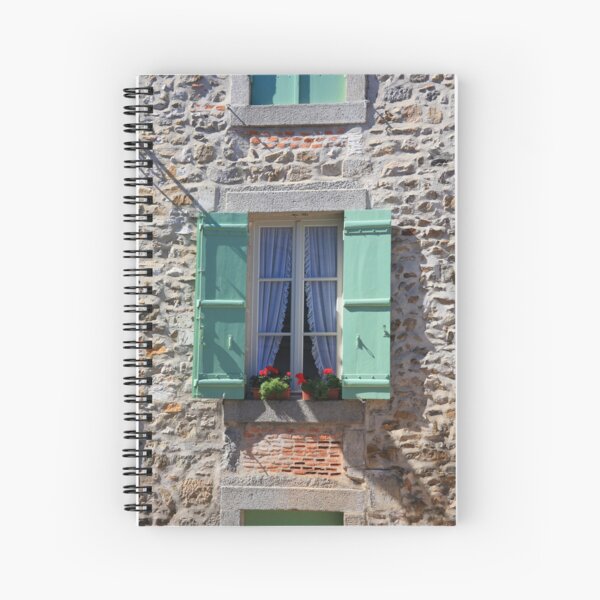 www.lizgarnett.com - Green Shutters, Nontron II Spiral Notebook