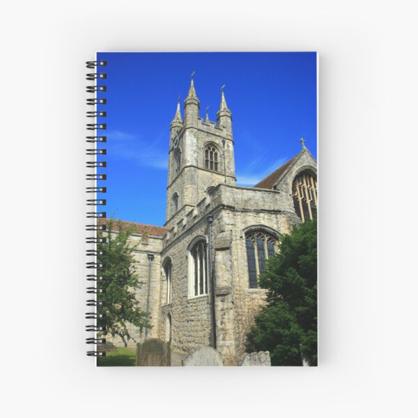 www.lizgarnett.com - St Marys Church, Ashford, Kent 2 Spiral Notebook