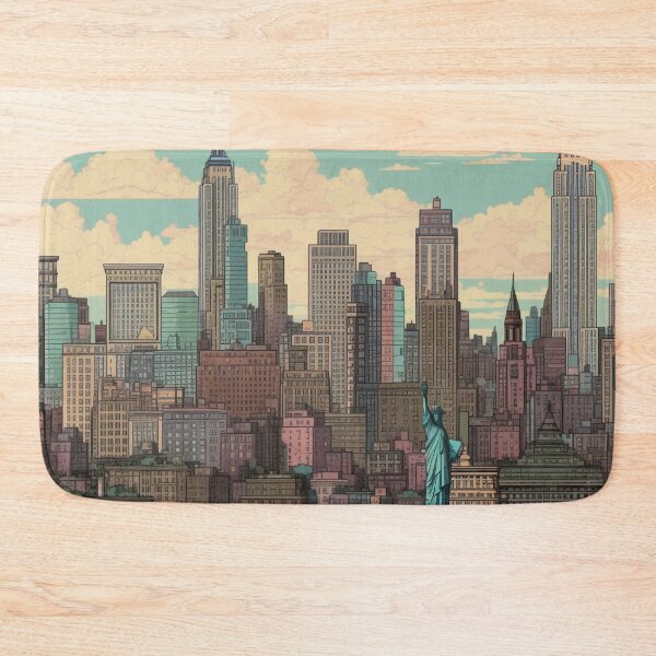 Item preview, New York in pixel art 2 designed and sold by AI-G-I-.