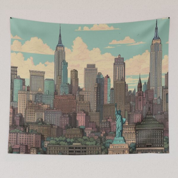 Item preview, New York in pixel art 2 designed and sold by AI-G-I-.