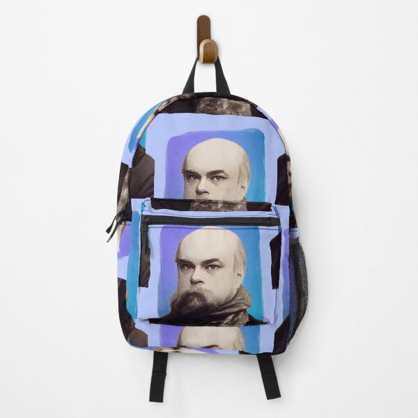 Item preview, French Poet Paul Verlaine - blue - illustration designed and sold by Litstoy.