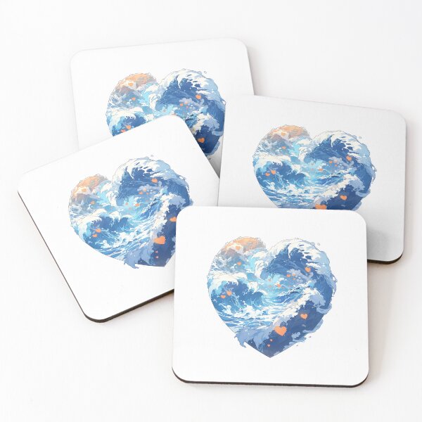 Item preview, Beneath the Waves: A Heart Full of Love to Summer Waves designed and sold by CozyKawaiiArt.