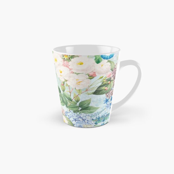 Artikel-Vorschau von Blaue Hortensie und weiße barocke Vintage-Rosen Botanischer Nachtgarten Hellblauer Nachtgarten, designt und verkauft von UtArt.