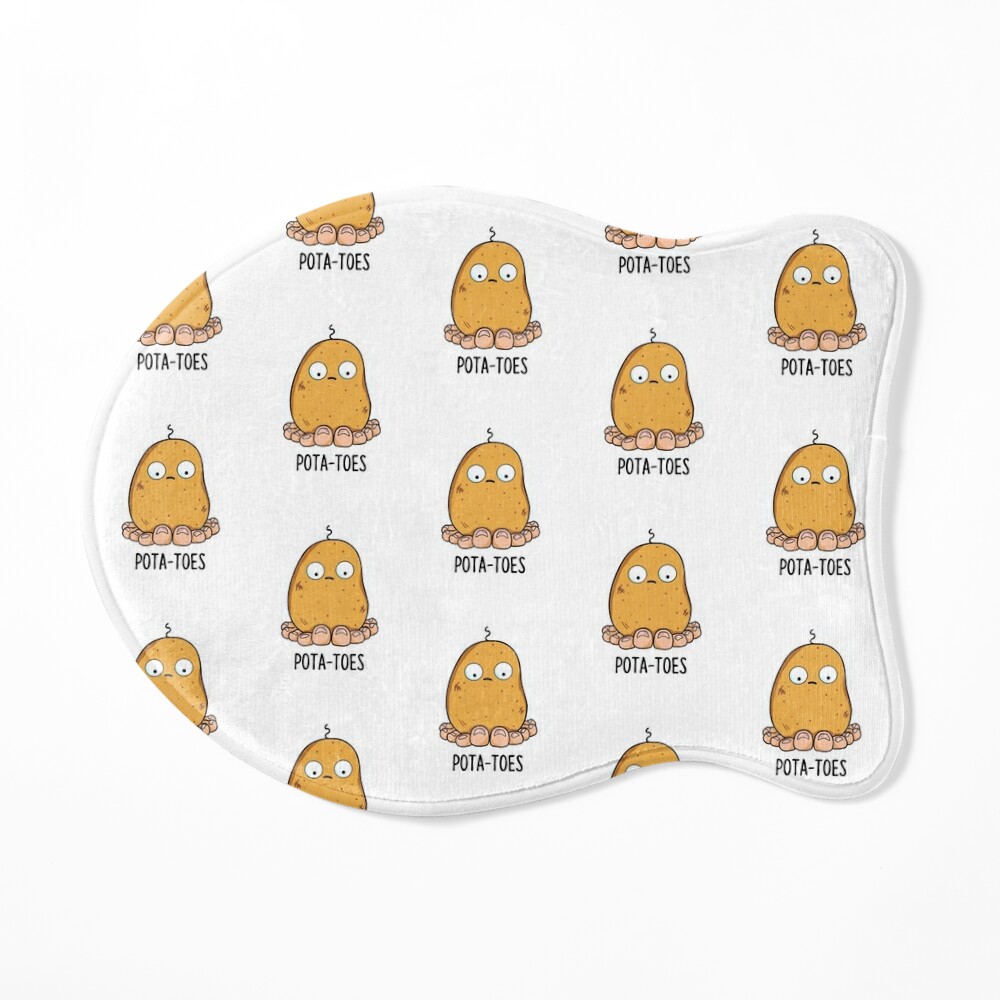 Pota-toes Cute Potato With Toes Pun Sticker | Zazzle