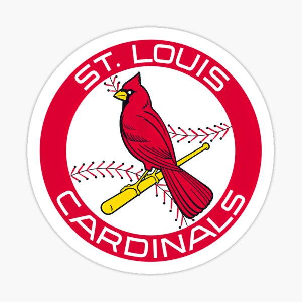 Vintage Iconic St. Louis Cardinals Sticker 4 Round Baseball Decal - New