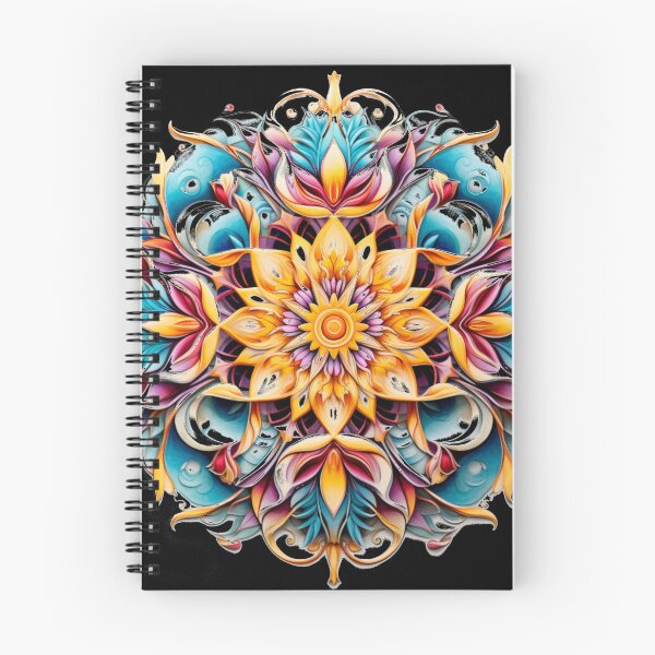 Item preview, Copy of Mandala flower Black background By Jonathan P., and AI designed and sold by JonathanP514.