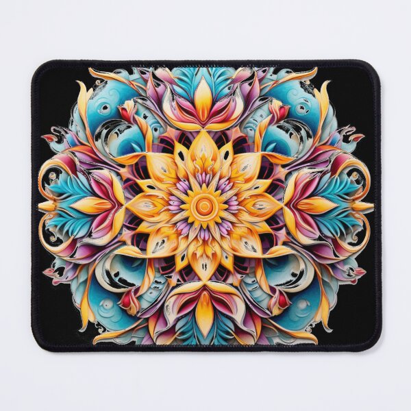 Item preview, Copy of Mandala flower Black background By Jonathan P., and AI designed and sold by JonathanP514.