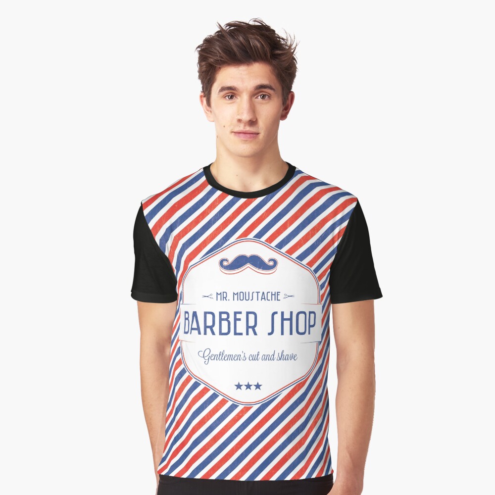 "Mr. Moustache Barber Shop" Tshirt by the99thstudio Redbubble