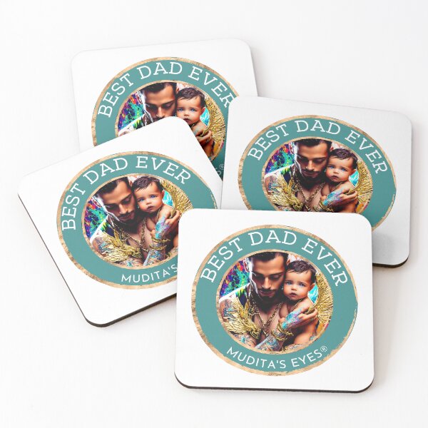 Item preview,  Lovely Green " Best dad ever" Angelic Happy Soft Father and Baby  Sticker designed and sold by MuditasEyes.