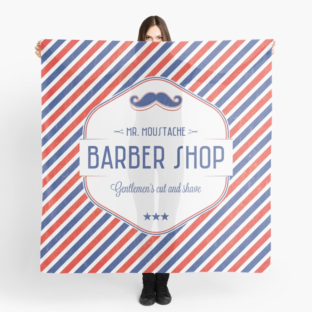 Mr. Moustache Barber Shop Scarf