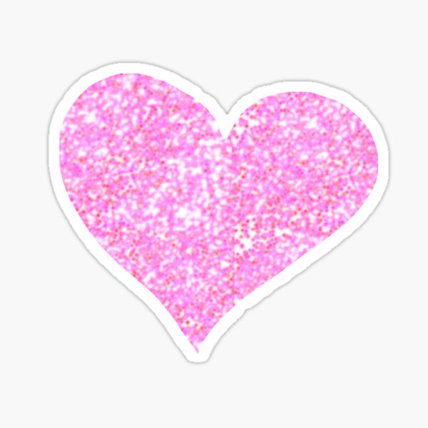 Rainbow Glitter Heart Stickers