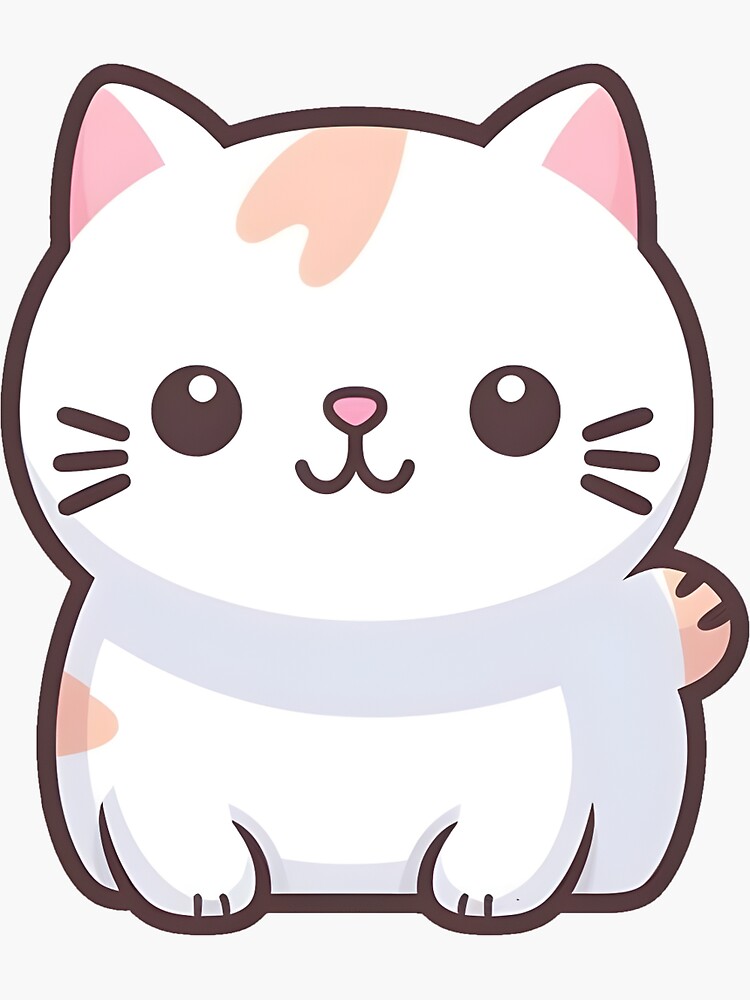 Cute Anime Kawaii Cat Sticker for Sale by Darcekar