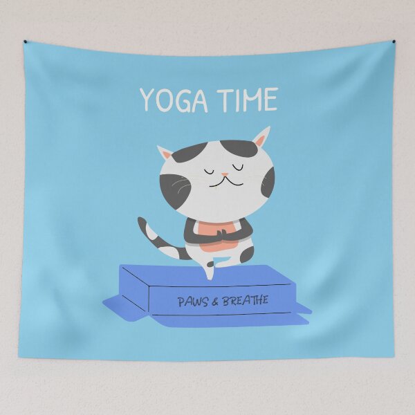 Item preview, Funny cat doing yoga designed and sold by rdxart.