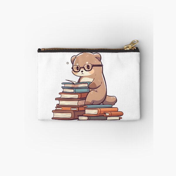 Item preview, cute bookworm otter designed and sold by Star-DustStudio.