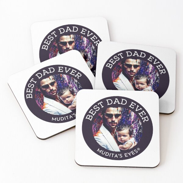 Item preview, Classic " Best dad ever" Angelic Happy Soft Father and Baby  Sticker designed and sold by MuditasEyes.