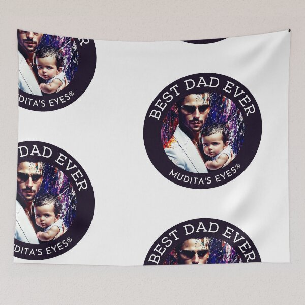 Item preview, Classic " Best dad ever" Angelic Happy Soft Father and Baby  Sticker designed and sold by MuditasEyes.