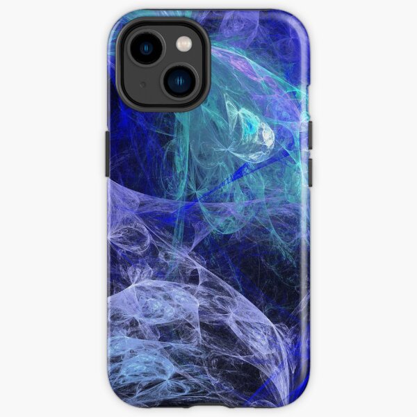 Fraktal in Blau iPhone Robuste Hülle
