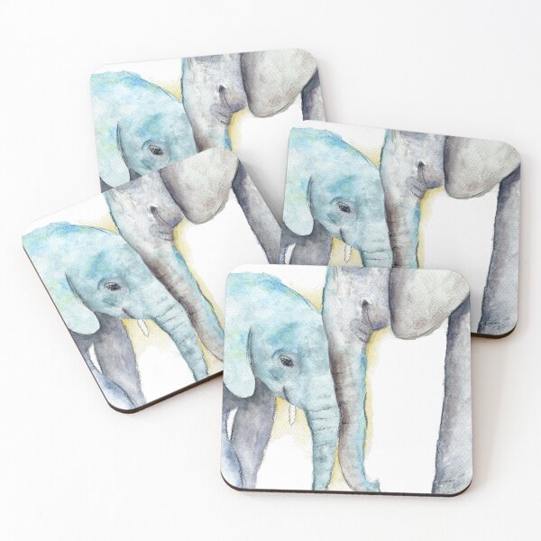 Item preview, Momma elephant and baby watercolor painting designed and sold by AnissaF.