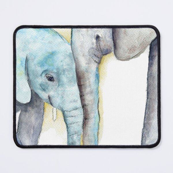 Item preview, Momma elephant and baby watercolor painting designed and sold by AnissaF.