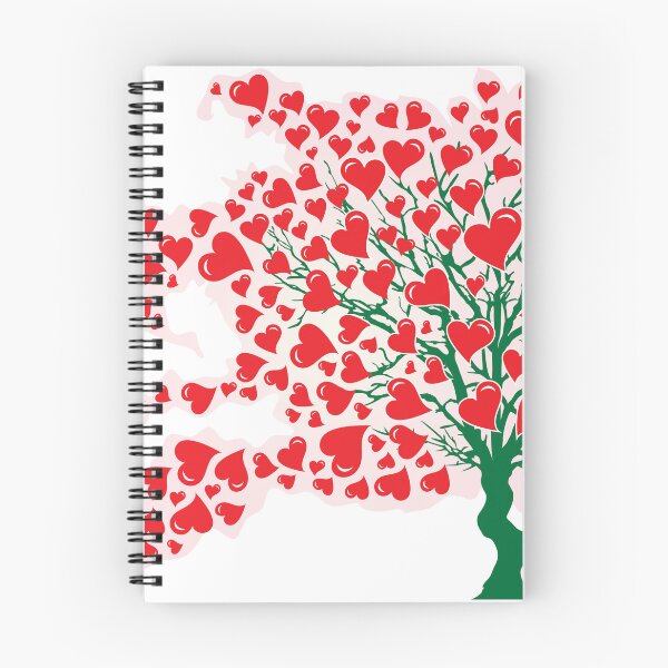 Item preview, Tree and Leaves in the Form of Hearts - Wind - Valentine Red Color designed and sold by InfinityDsigns.