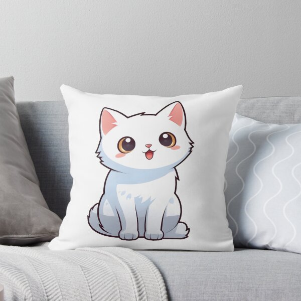 Item preview, White Funny Meme Suprised Cat designed and sold by Kubala Designs.